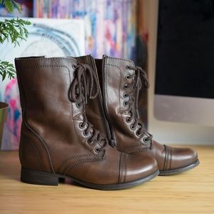Brown Steve Madden Troopa Combat Boots - NWOT